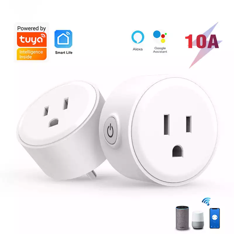 10A Tuya Smart Mini WiFi US Plug Wireless Control Socket Outlet