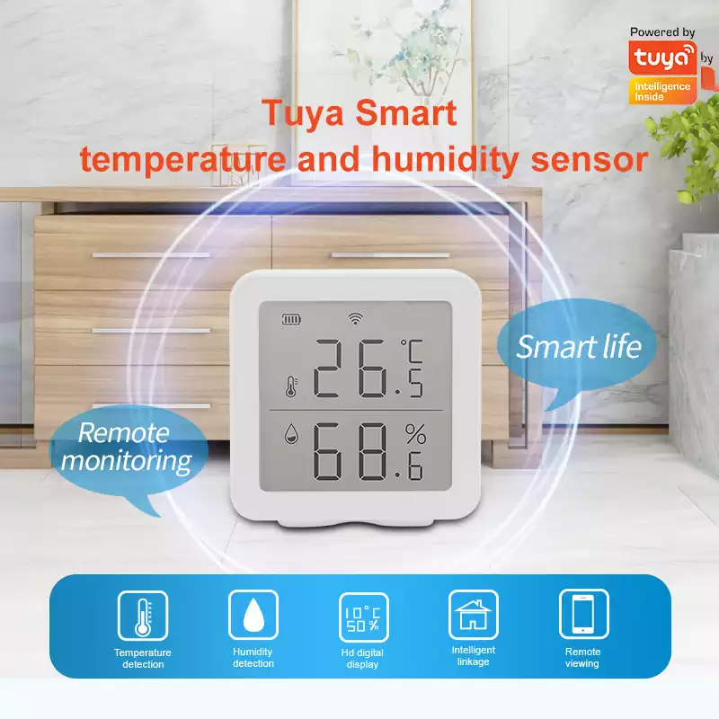 Tuya WIFI Wireless Digital Intelligent Home Wireless Temperature Sensor