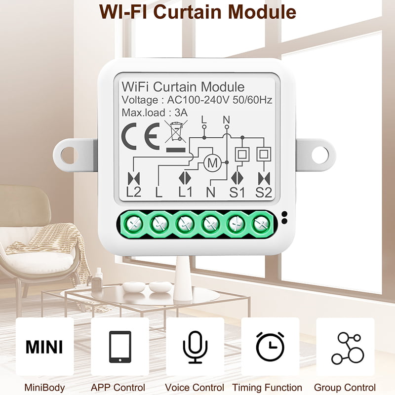 Wifi Smart Curtain Switch Module APP Remote Control Voice Control
