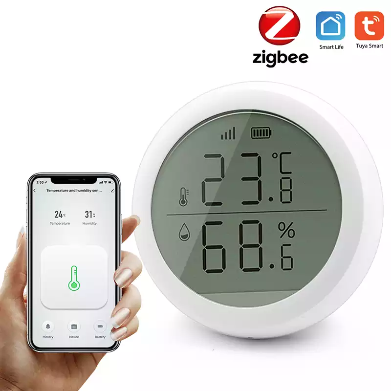 Tuya Zigbee Wireless Digital Intelligent Home Wireless Temperature Sensor