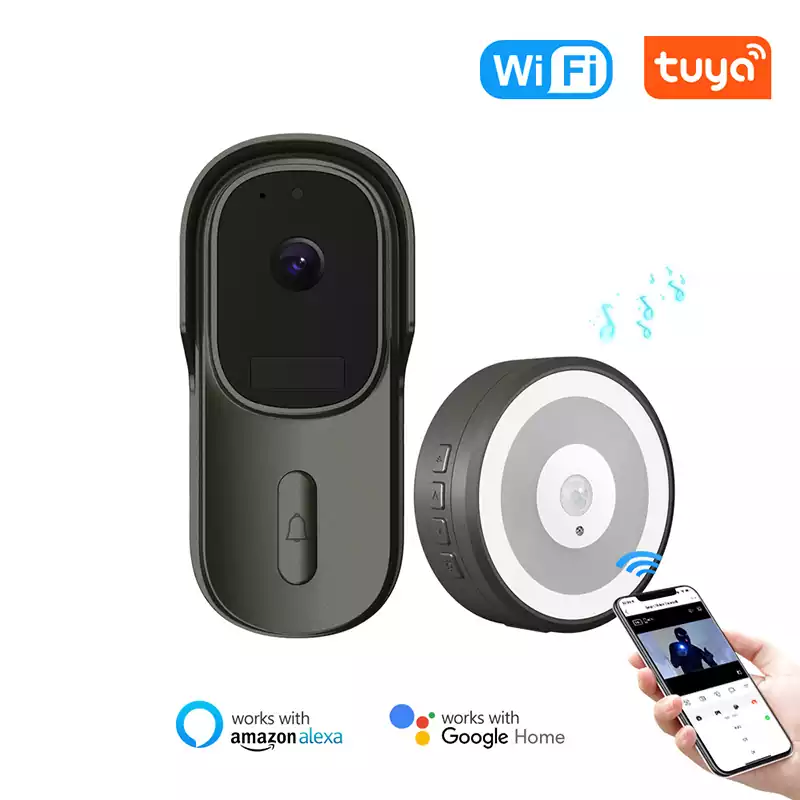 Tuya WiFi 1080P 170° View Angle Waterproof House Security Protection Video Doorbell Camera