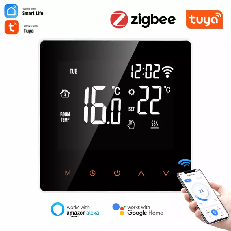 Tuya Zigbee Smart Gas Boile/Water/Electric floor Heating Thermostat Temperature Controller
