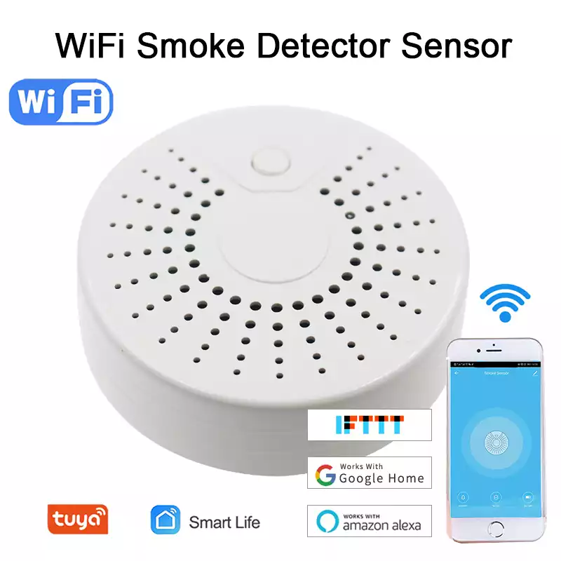 Tuya WIFI Smoke Detector Sensor Fire Alarm Detector