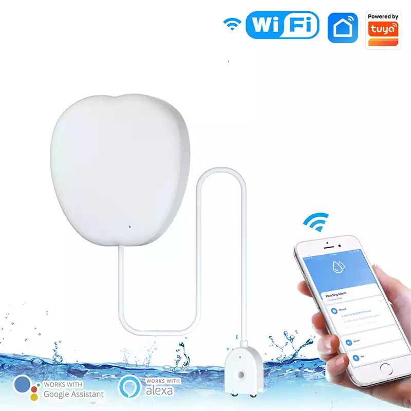 Tuya WiFi Home Alarm Water Leakage Alarm Independent Water Leak Sensor Detector