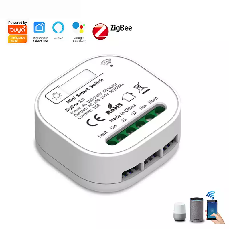 16A Tuya Zigbee 3.0 DIY 2 Way Mini Wireless Smart Switch Module