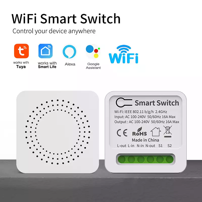 10A 16A Tuya Mini WiFi/Zigbee DIY 2 way Smart Switch Module