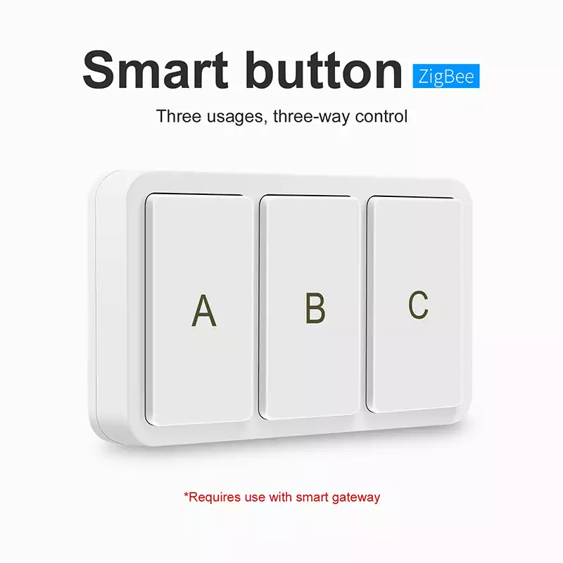 3 Gang 9 Scene Tuya ZigBee Smart Wireless Button Switch