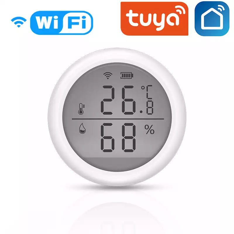 Tuya WiFi LCD Display Smart Temperature and Humidity Sensor