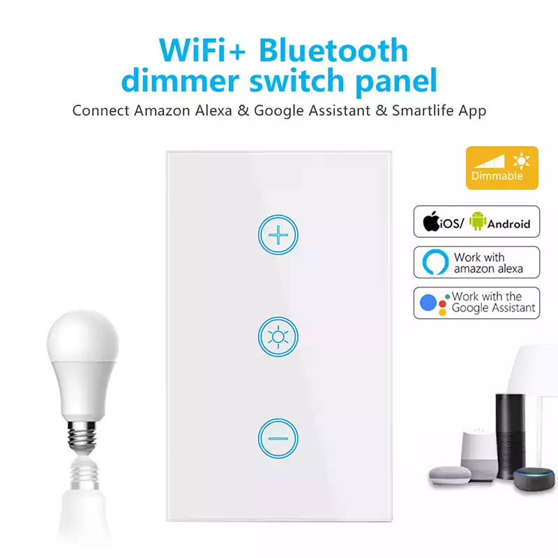 Tuya WiFi US Standard Touch Sensor Smart LED Dimmer Switch