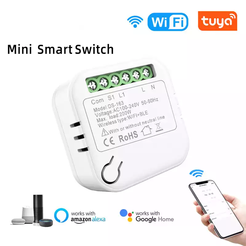 Tuya Wifi DIY Mini Smart Switch Module Single Fire Zero Fire Universal Breaker