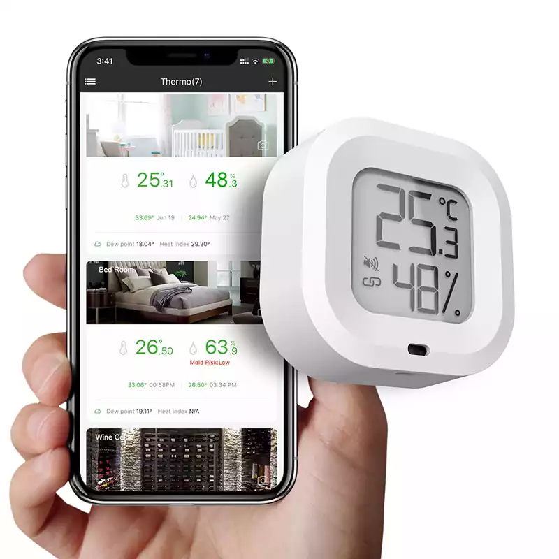 Tuya Bluetooth Mini LCD Digital Smart Home Indoor Room Temperature Humidity Meter Sensor