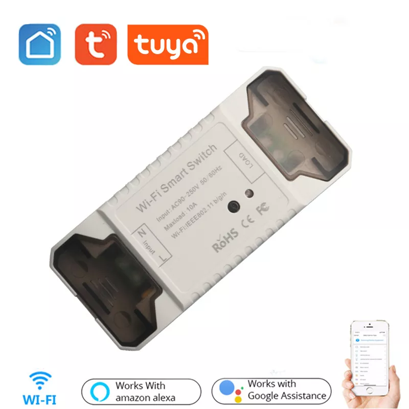 Tuya WiFi RF 433 Smart Switch On-off Wireless Light Switch DIY Module Mobile Phone Alexa Google Home IFTTT Voice Control