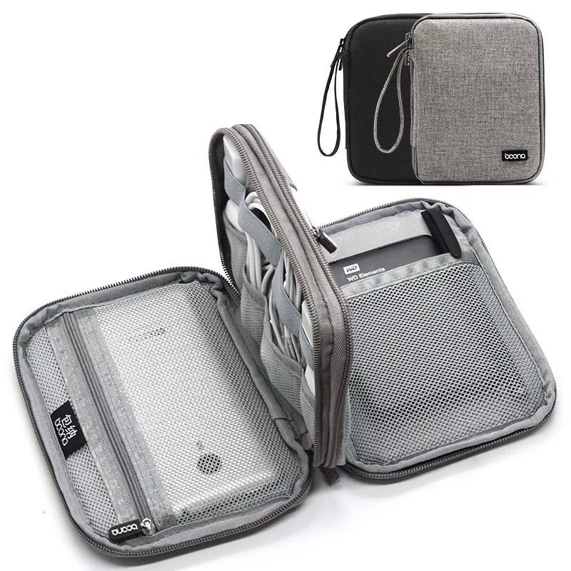 OxfordCord Double Layers 2.5 inch External Drive Portable Storage Carrying Bag