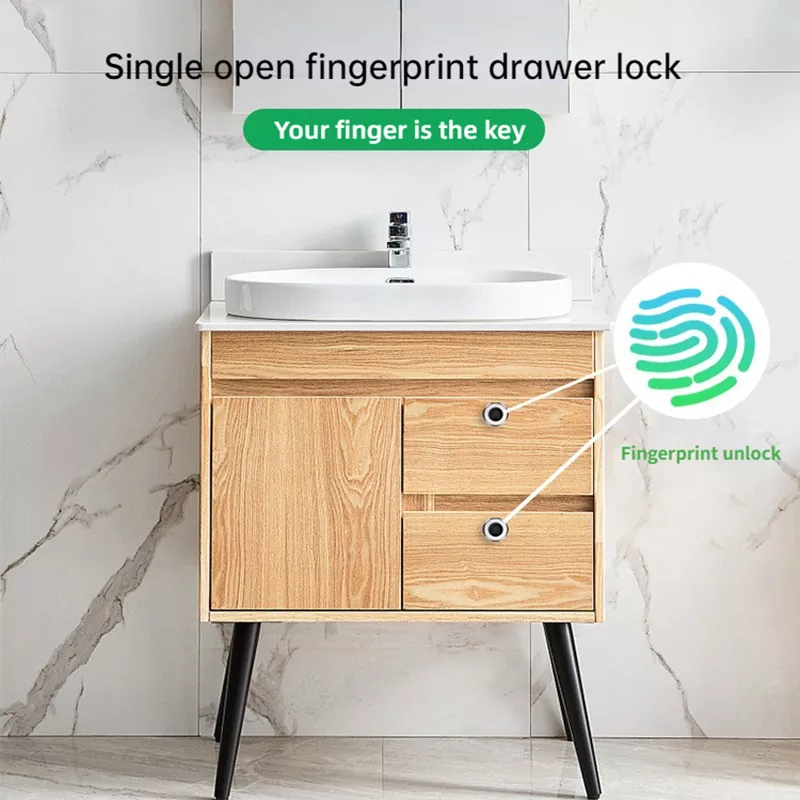 Smart Fingerprint Drawer Lock Bluetooth APP Unlock Metal Furniture File Cabinet Letter Box Safe Lock