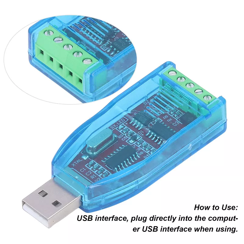 Industrial USB To RS485 RS232 Converter Adapter Communication Module CH340 Chip TVS Protection  MK-1923032228-3