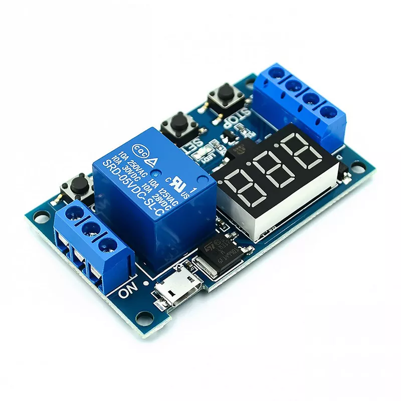 1 CH Channel Time Delay Relay Control Module DC 6-30V Digital Led Display Relais Cycle Timer Controller Board MK-1923032231-8