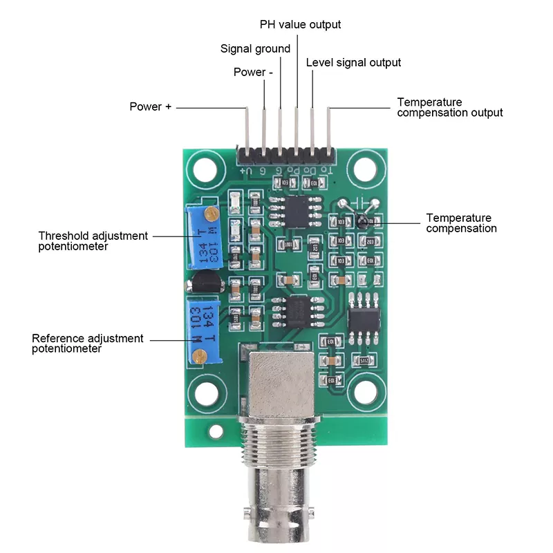 Liquid PH 0-14 Value Detection Regulator Sensor Module Non-Rechargeable PH Electrode Probe  MK-1923032311-6