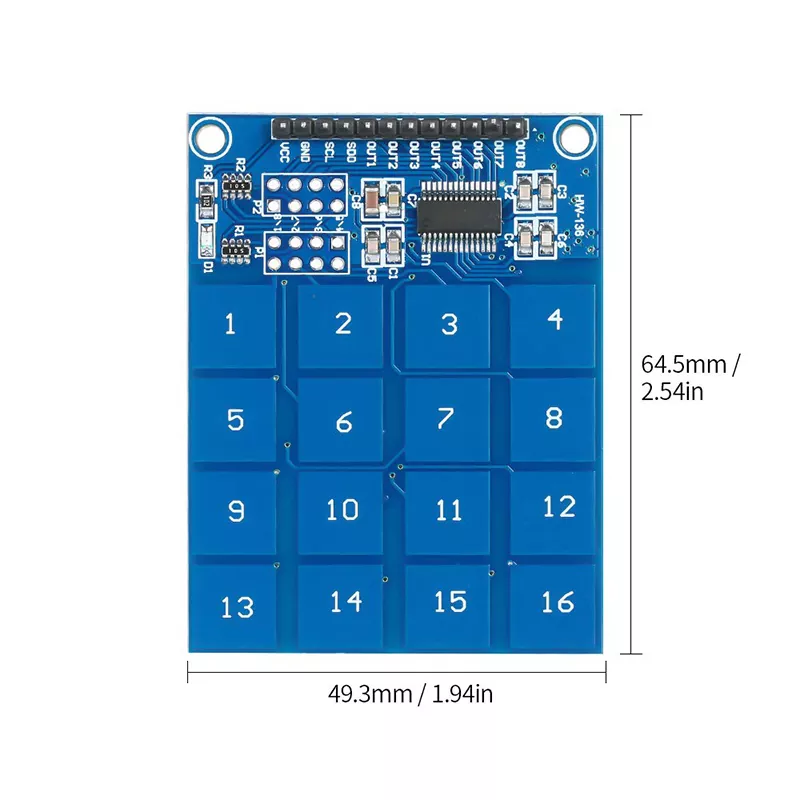 TTP229 16-Way Capacitive Touch Switch Digital Touch Sensor Keypad Module MK-1923032373-3