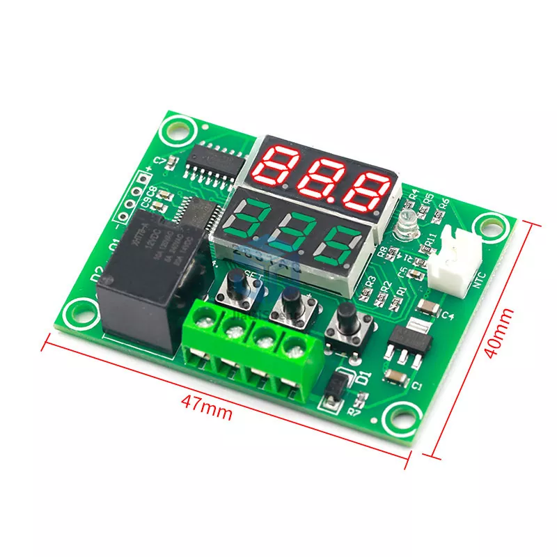 W1219 Digital Thermostat Module DC 12V Dual Display LED High Accuracy Temperature Control Switch MK-1923032415-4