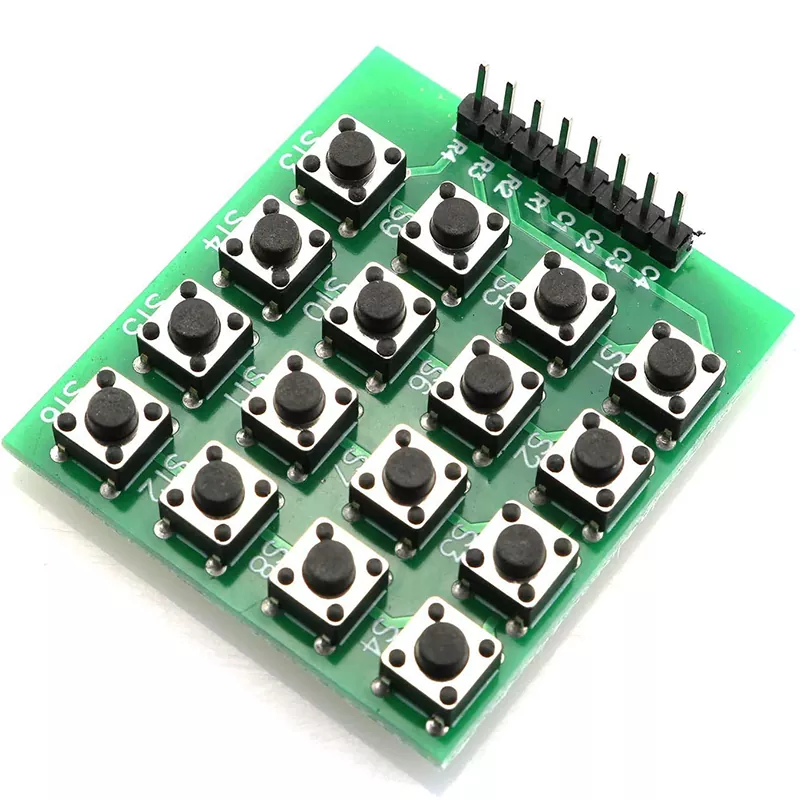 8 Pin 4x4 Matrix 16 Keys Button Keypad Module for Arduino