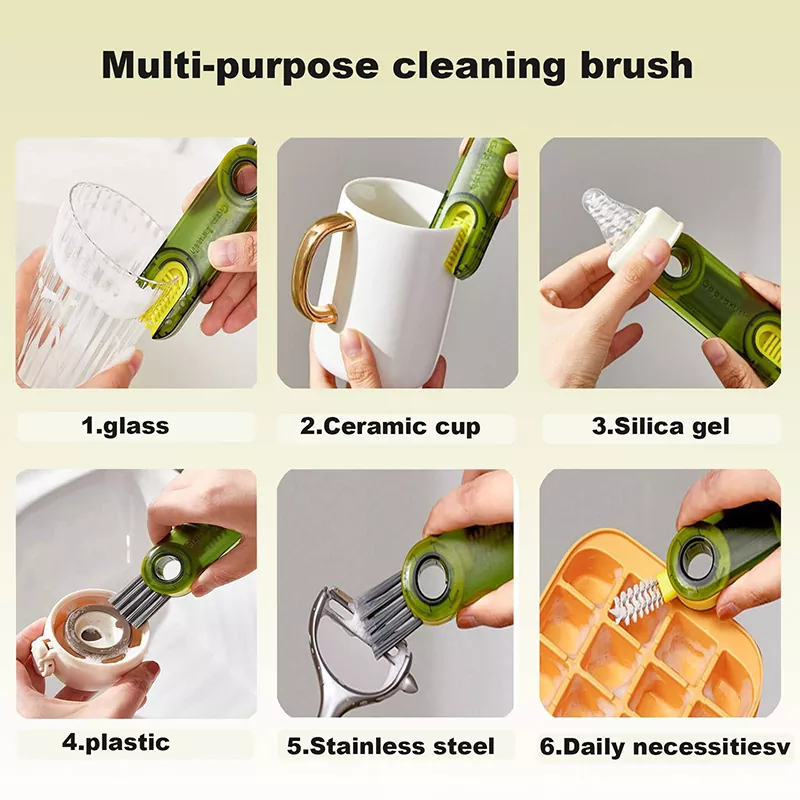 3 in 1 Cup Lid Gap Cleaning Brush Multi-function Bottle Cleaning Brushes Kitchen Accessories Gap Cleaner MK-1923032442-02