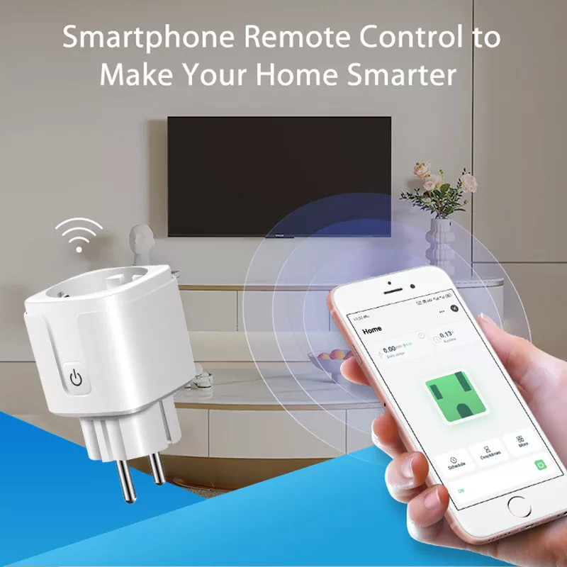 Matter 16A Wifi Smart Socket Mini Smart Plug Voice Control Works with Homekit Smartthings Alexa Google Home MK-1923032464-05