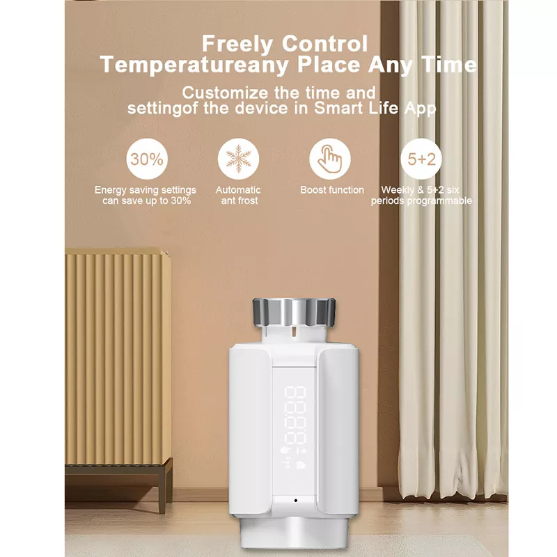 Tuya Smart Thermostatic Radiator Valve Energy Saving Zigbee WIFI Bluetooth Adjustment SmartHome Thermostat MK-1923032466-03