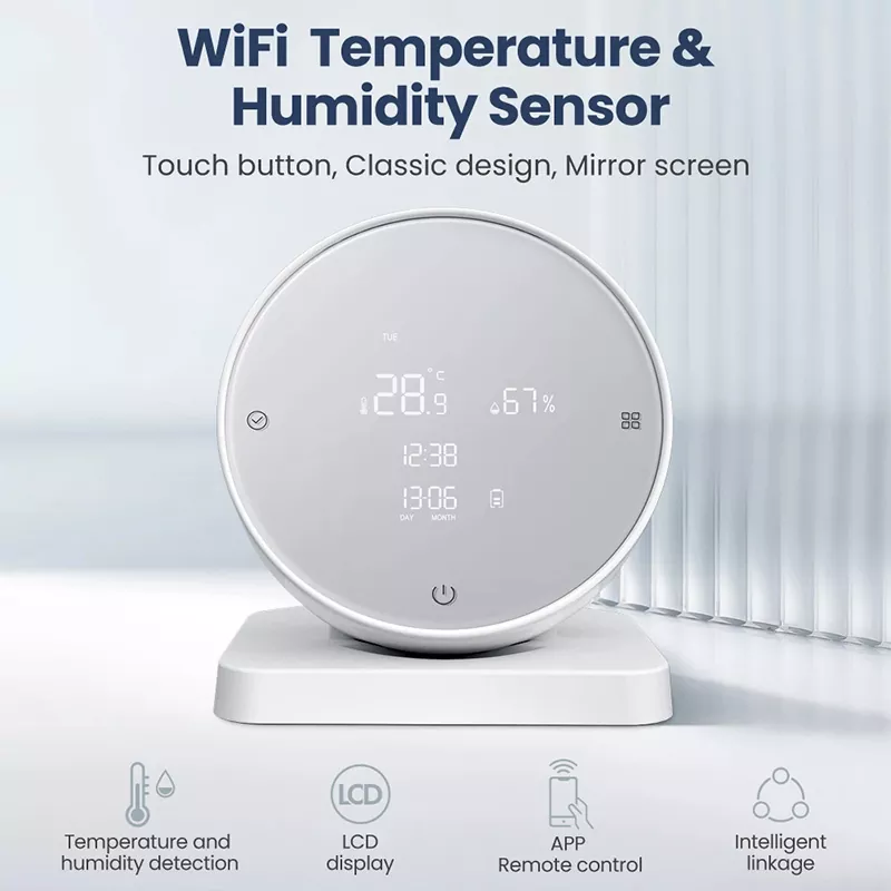 Tuya WiFi Smart Temperature Humidity Sensor LCD Display Indoor Thermometer Hygrometer MK-1923032473-01
