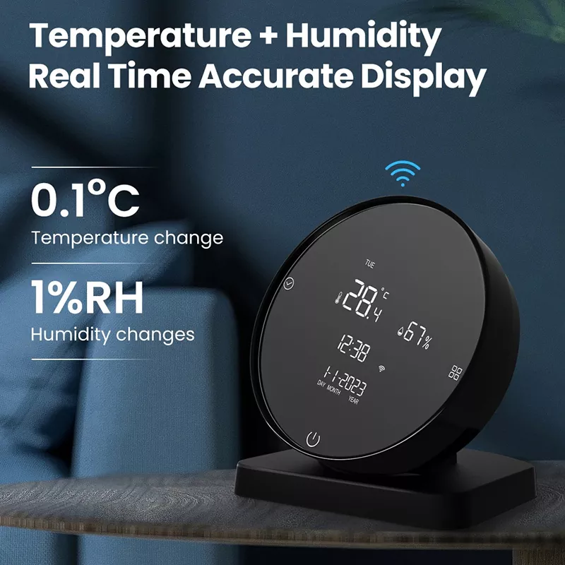 Tuya 2 in 1 WiFi IR Remote Control Smart Temperature Humidity Sensor LCD Display Household Smart Home Connected Thermometer MK-1923032475-20