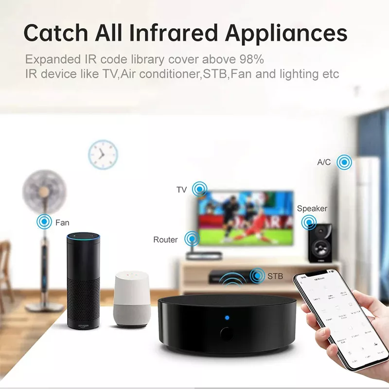 Tuya WiFi Smart IR RF Remote Controller Air Conditioning TV Smart Life APP Universal Infrared Remote Control MK-1923032478-10