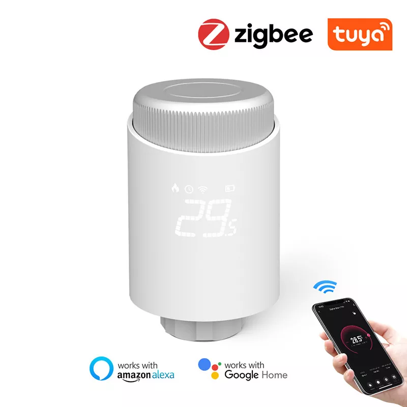 Tuya Smart ZigBee Thermostat Radiator Valve Energy Saving Mobilephone App Control Home Heating Thermostat Temperature Controller