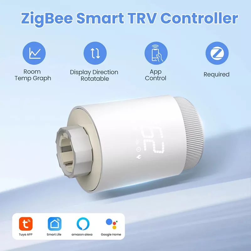 Tuya Smart ZigBee Thermostat Radiator Valve Energy Saving Mobilephone App Control Home Heating Thermostat Temperature Controller MK-1923032479-17