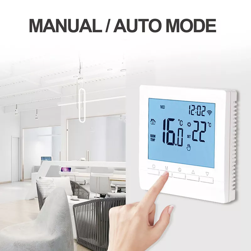 Tuya WiFi Smart Household Thermostat with Backlight LCD Large Screen Electric Floor Heating Water/Gas Boiler Heating Temperature Regulator MK-1923032485-03