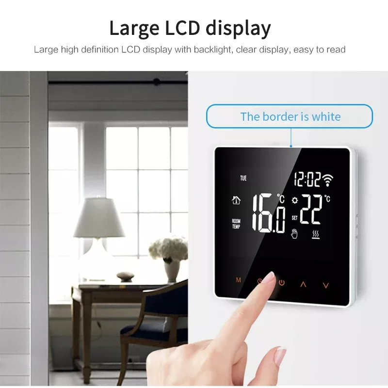 Tuya WiFi Smart LCD Touchscreen Programmable Thermostat Electric Floor Heating Water/Gas Boiler Temperature Remote Controller MK-1923032486-13