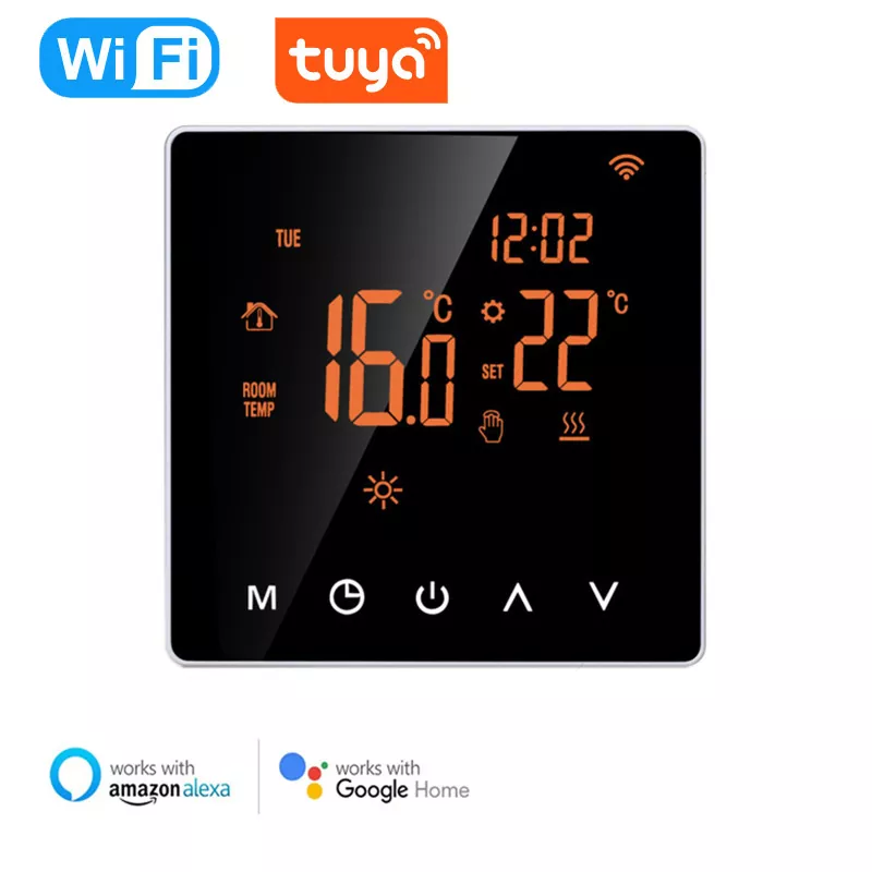 Tuya WiFi Smart LCD Touchscreen Programmable Thermostat Electric Floor Heating Water/Gas Boiler Temperature Remote Controller MK-1923032486-18