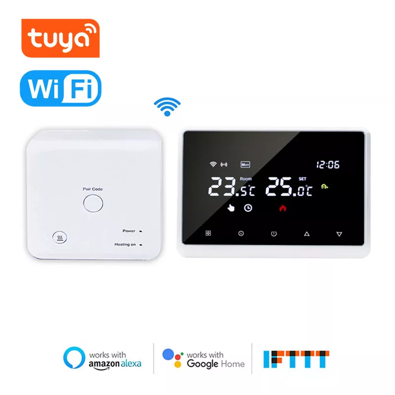 Tuya Wifi Wireless Smart Thermostat with RF Receiver Tabletop APP Control Voice Control Gas Boiler Water Heating Temperature Controller  MK-1923032489-18