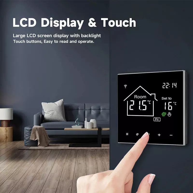 Tuya WiFi Smart Weekly Programmable Thermostat LCD Display Touch Screen 3A/16A Electric Floor Heating Water/Gas Boiler Temperature Remote Controller  MK-1923032490-08