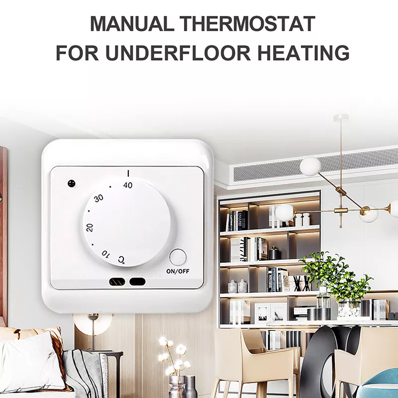 High-Power Manual Mechanical Floor Heating Thermostat Wall-Mounted Indoor Adjustable Thermostat Switch  MK-1923032492-09