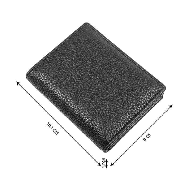 PU Leather Business Card Holder Litchi Grain Large Capacity Men/Women Soft Small Name Card Coin Purse  MK-1923032520-06