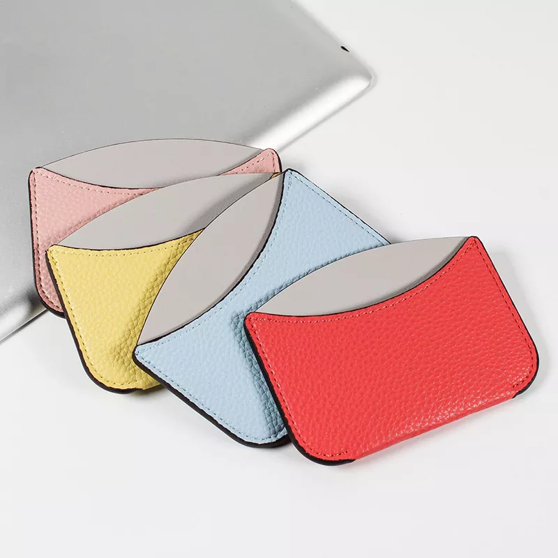 Candy Color PU Leather ID Card Holder Ultra-thin Creative Bus Card Sleeve  MK-1923032524-04