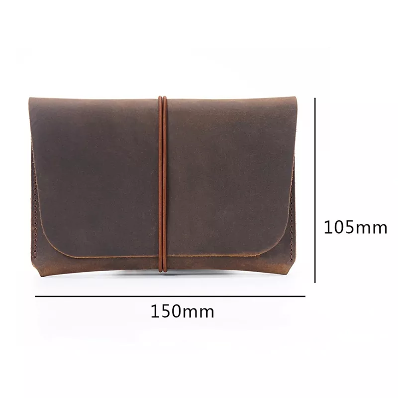 Vintage Passport Cover with Strap Handmade Genuine Leather Men Women Ultra-thin Fold With Card Slot Wallet MK-1923032533-13