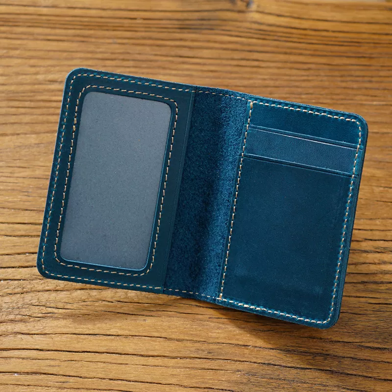 Genuine Leather Credit Card Holder Vintage Handmade Men’s Small Bifold Credit Card Case MK-1923032546-11