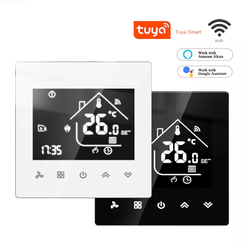 Tuya WiFi House Home Smart Thermostat Touch Screen Electric Floor Heating TRV Water Gas Boiler Heating TRV Temperature Controller